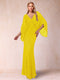 Sheath/Column V-Neck Floor-Length Ruched Mother of the Bride Dresses