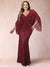 Sheath/Column V-Neck Floor-Length Ruched Plus Size Mother of the Bride Dresses