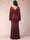 Sheath/Column V-Neck Floor-Length Ruched Plus Size Mother of the Bride Dresses