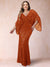 Sheath/Column V-Neck Floor-Length Ruched Plus Size Mother of the Bride Dresses