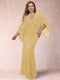 Sheath/Column V-Neck Floor-Length Ruched Plus Size Mother of the Bride Dresses