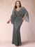 Sheath/Column V-Neck Floor-Length Ruched Plus Size Mother of the Bride Dresses