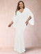 Sheath/Column V-Neck Floor-Length Ruched Plus Size Mother of the Bride Dresses