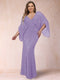 Sheath/Column V-Neck Floor-Length Ruched Plus Size Mother of the Bride Dresses