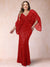 Sheath/Column V-Neck Floor-Length Ruched Plus Size Mother of the Bride Dresses