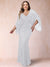Sheath/Column V-Neck Floor-Length Ruched Plus Size Mother of the Bride Dresses