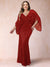 Sheath/Column V-Neck Floor-Length Ruched Plus Size Mother of the Bride Dresses