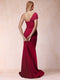 Sheath/Column One-Shoulder Sweep Train Ruched Mother of the Bride Dresses with Ruffles