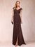 Sheath/Column V-Neck Ruched Mother of the Bride Dresses with Appliques & Split Side