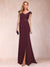 Sheath/Column V-Neck Ruched Mother of the Bride Dresses with Appliques & Split Side