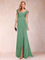 Sheath/Column V-Neck Ruched Mother of the Bride Dresses with Appliques & Split Side