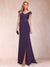 Sheath/Column V-Neck Ruched Mother of the Bride Dresses with Appliques & Split Side
