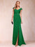 Sheath/Column V-Neck Ruched Mother of the Bride Dresses with Appliques & Split Side