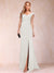 Sheath/Column V-Neck Ruched Mother of the Bride Dresses with Appliques & Split Side
