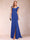 Sheath/Column V-Neck Ruched Mother of the Bride Dresses with Appliques & Split Side