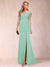 Sheath/Column V-Neck Ruched Mother of the Bride Dresses with Appliques & Split Side