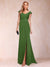 Sheath/Column V-Neck Ruched Mother of the Bride Dresses with Appliques & Split Side