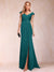 Sheath/Column V-Neck Ruched Mother of the Bride Dresses with Appliques & Split Side