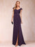 Sheath/Column V-Neck Ruched Mother of the Bride Dresses with Appliques & Split Side