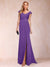 Sheath/Column V-Neck Ruched Mother of the Bride Dresses with Appliques & Split Side