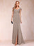 Sheath/Column V-Neck Ruched Mother of the Bride Dresses with Appliques & Split Side