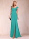 Sheath/Column V-Neck Ruched Mother of the Bride Dresses with Appliques & Split Side