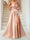 A-Line/Princess One-Shoulder Ruched Floor-Length Evening Dresses with Split Side