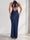 Sheath/Column Halter Sleeveless Ankle-Length Evening Dresses with High Split