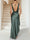 Sheath/Column V-Neck Ankle-Length Ruched Evening Dresses with Split Side & Ruffles