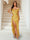 Sheath/Column V-Neck Ankle-Length Ruched Evening Dresses with Split Side & Ruffles