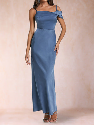 Sheath/Column Spaghetti Straps Sleeveless Ruched Ankle-Length Mother of the Bride Dresses