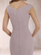 Sheath/Column V-Neck Sleeveless Ruched Mother of the Bride Dresses with Split Side & Bow(s)