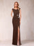 Sheath/Column V-Neck Sleeveless Ruched Mother of the Bride Dresses with Split Side & Bow(s)