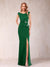 Sheath/Column V-Neck Sleeveless Ruched Mother of the Bride Dresses with Split Side & Bow(s)