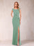 Sheath/Column V-Neck Sleeveless Ruched Mother of the Bride Dresses with Split Side & Bow(s)
