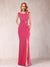 Sheath/Column V-Neck Sleeveless Ruched Mother of the Bride Dresses with Split Side & Bow(s)