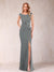 Sheath/Column V-Neck Sleeveless Ruched Mother of the Bride Dresses with Split Side & Bow(s)