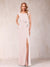 Sheath/Column V-Neck Sleeveless Ruched Mother of the Bride Dresses with Split Side & Bow(s)
