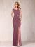 Sheath/Column V-Neck Sleeveless Ruched Mother of the Bride Dresses with Split Side & Bow(s)