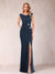 Sheath/Column V-Neck Sleeveless Ruched Mother of the Bride Dresses with Split Side & Bow(s)