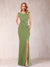 Sheath/Column V-Neck Sleeveless Ruched Mother of the Bride Dresses with Split Side & Bow(s)