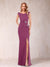 Sheath/Column V-Neck Sleeveless Ruched Mother of the Bride Dresses with Split Side & Bow(s)