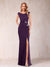 Sheath/Column V-Neck Sleeveless Ruched Mother of the Bride Dresses with Split Side & Bow(s)