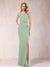 Sheath/Column V-Neck Sleeveless Ruched Mother of the Bride Dresses with Split Side & Bow(s)