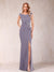 Sheath/Column V-Neck Sleeveless Ruched Mother of the Bride Dresses with Split Side & Bow(s)
