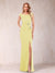 Sheath/Column V-Neck Sleeveless Ruched Mother of the Bride Dresses with Split Side & Bow(s)