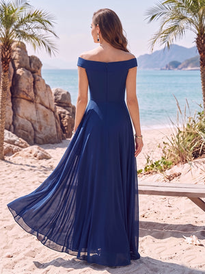 A-Line/Princess Off-the-Shoulder Sleeveless Floor-Length Mother of the Bride Dresses with Ruffles