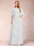 A-Line/Princess Scoop Half Sleeves Mother of the Bride Dresses with Ruffles & Beading