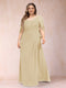 A-Line/Princess Scoop Half Sleeves Plus Size Mother of the Bride Dresses with Appliques & Ruffles