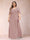 A-Line/Princess Scoop Half Sleeves Plus Size Mother of the Bride Dresses with Appliques & Ruffles